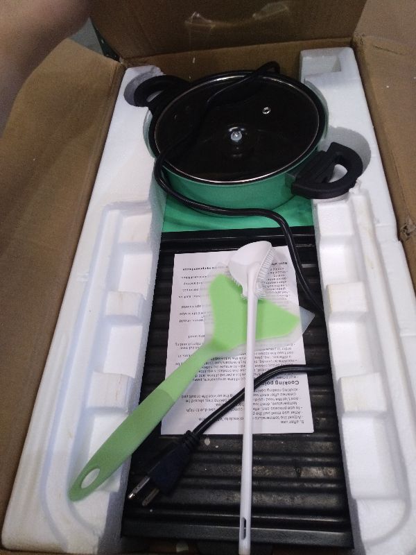 View 2 of 3 in 1 Electric Hot Pot with Grill Smokeless Non-Stick Pot and Griddle for Korean BBQ Grill Shabu Shabu Pot Divider Independent Dual Temperature Control for 3-5 People?1600W?