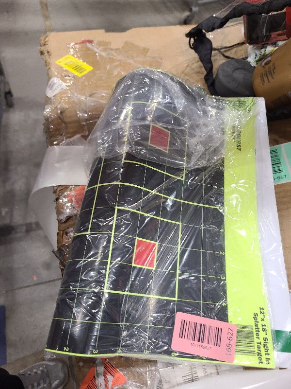 Photo 1 of 10 Pack - 12” x18” Sight in Splatterburst Target - Instantly See Your Shots Burst Bright Florescent Yellow Upon Impact!