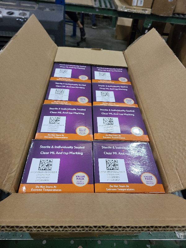 Photo 1 of 1000 PCS - 3ml Syringe – Luer Slip Tip, No Needle, Individually Blister Packed - Medicine Administration for Infants, Toddlers and Small Pets - Bulk Case - 10 boxes of 100 PCS (1,000 pcs)