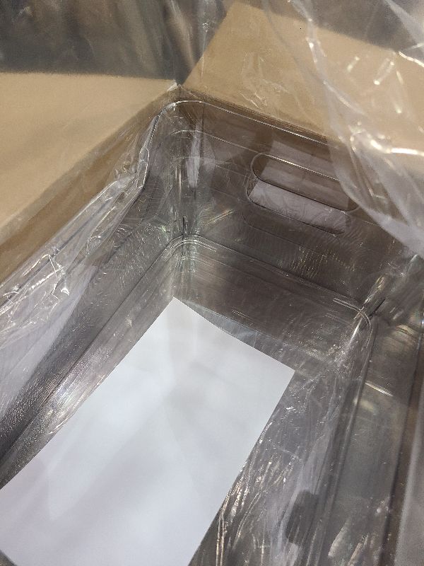 Photo 1 of 12 PACK Multi-Use Clear Plastic Storage Bins for Organizing w/ Labels - Home, Kitchen, Pantry, Bathroom, Office, Cabinet Shelf Organizer Bins - SOHO Collection, RV, Fridge Organization Containers -XXL