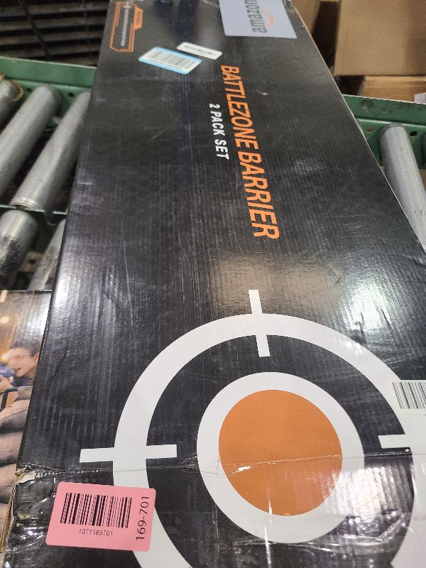 Photo 1 of 2-Pack Tactical Bunker & Foldable Battlefield Obstacles 59x34” Combat Battle Zone Fort, Compatible with Laser Tag, Foam Blaster, Birthday Activities, Party Supplies + Interactive Target Board
