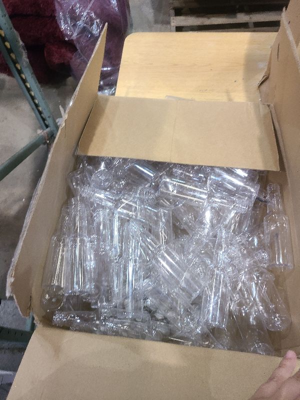 Photo 1 of 120 Pcs Mini Liquor Bottles Airtight Shot Miniature Empty Plastic Alcohol Spirit Shot Bottles with Funnels for Party Favors, Weddings(3.3 oz,Silver)