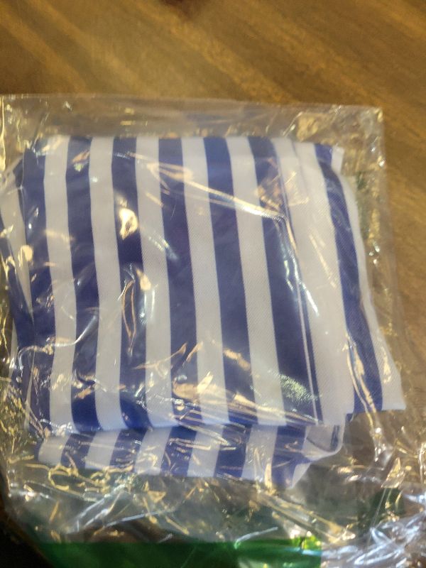 Photo 1 of 2 Pack Wreath Sash for Front Door Stripe Boxwood Sash Garland Porch Decor (Blue and White Stripe)
