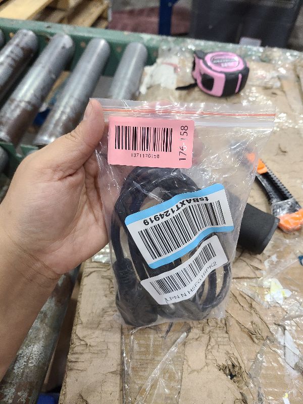 View 2 of 16/3 Black Extension Cord 6 FT Indoor, Short Extension Cord for Laptops, Coffee Makers, Office Home Appliances, 3 Prong Small Resistant Cable Flexible, 13A 125V 1625W ETL Listed
