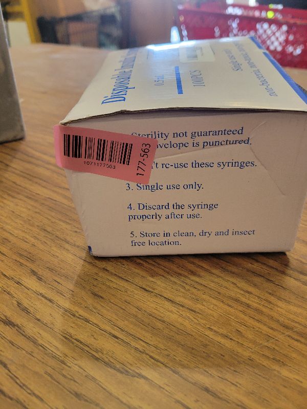 Photo 1 of 0.5ml Syringe with Cap, 31G 1/4" 6mm 1/2cc Syringes, Disposable Individual Package, Pack of 100