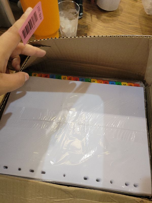 Photo 1 of [25 Pack] A4 File Dividers 20 Part Numbered 1-20 | A4 Subject Dividers 20 Part Numbered 1-20 with Multipunched Reinforced Colour Tabs 150gsm