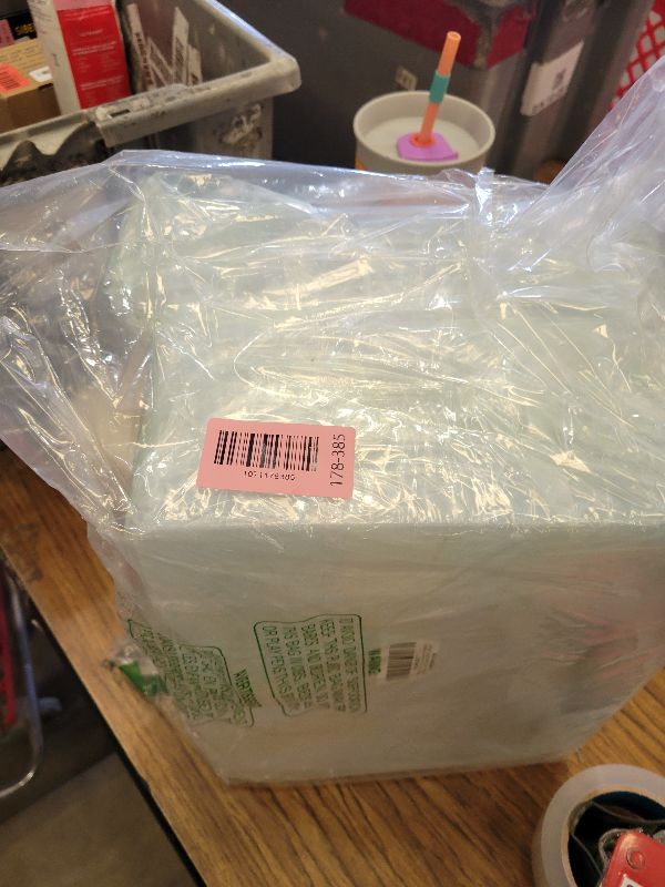 Photo 1 of 12 Pcs Clear A4 A5 File Box Document Plastic Storage Box with 48 Labels File Holder Organizer Paper Plastic Case Magazine Protector with Buckle Office School Supplies(Green)