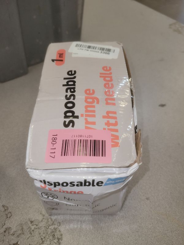Photo 1 of 1ml 30G 5/16 Inch 8mm Syringe, U-100 Lab Syringes Individually Wrapped, Pack of 100