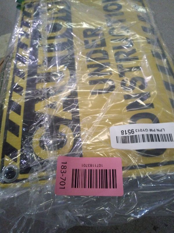 Photo 1 of 2 PC Under Construction Sign, 8x12 Coroplast Caution Construction Signs for Jobsites with Grommets