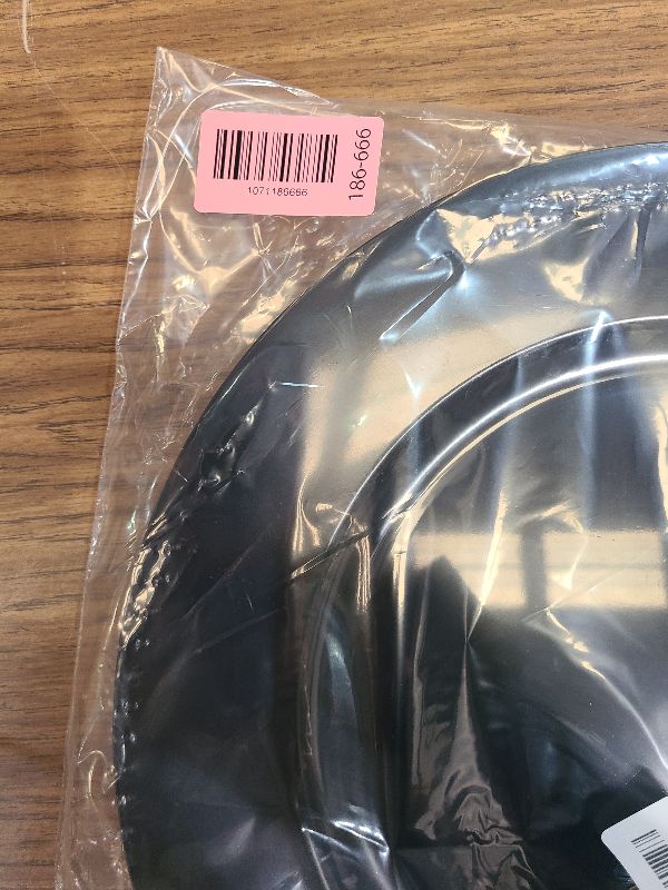 Photo 1 of 13'' Charger Plates Black Plastic Heavy Duty Disposable Dinner Chargers Serveware Dishes Platters Tableware Pack of 12