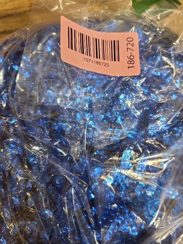 Photo 1 of 12pcs Cheerleader Pom Poms with Baton Handle Blue Metallic Pompoms for Kids Adults Sport Team Party Dance Cheering
