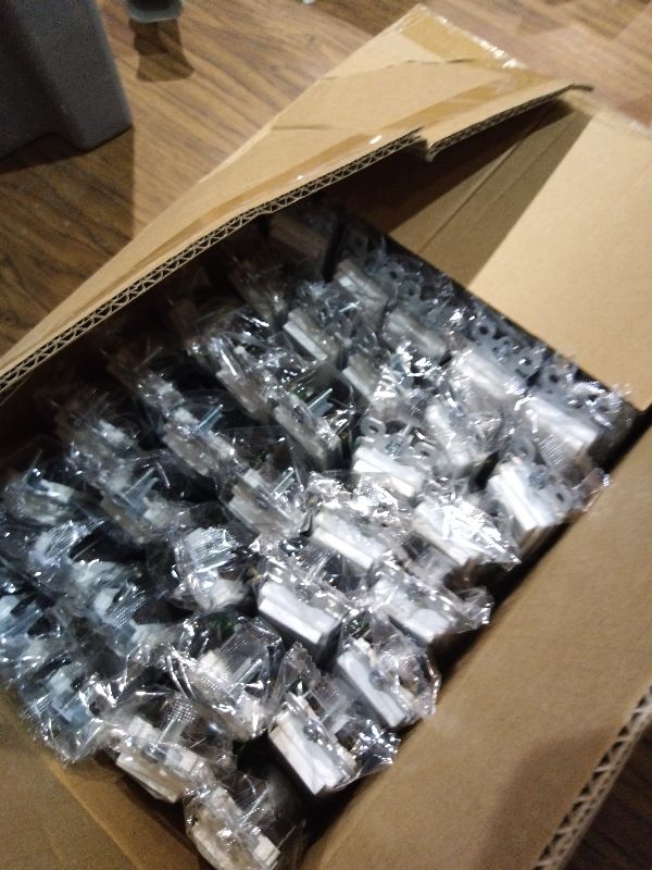 Photo 1 of (50 Pack) CML Decorator Wall Light Switch, Single Pole Switch, 15A 120/277V, 3-Year Warranty, White
