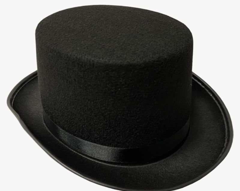 Photo 1 of Gentlemans Black Felt Top Hat Costume Accessory