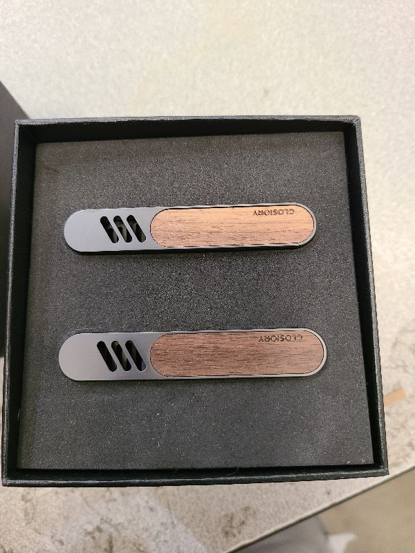 Photo 1 of 2 Packs Car Air Freshener Diffuser, Essential Oil Diffusers Vent Clip, Perfume Diffuser with 6 Refill Unscent Fiber Sticks, Premium Car Accessories, Metal & Wood design, Custom Scent, Gift For Men