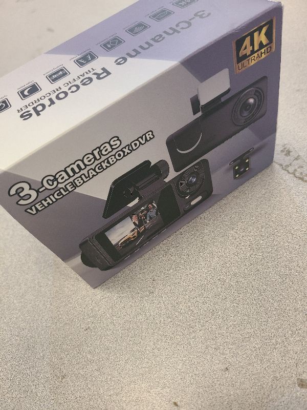 Photo 1 of 3 Channel Dash Cam Front and Rear Inside