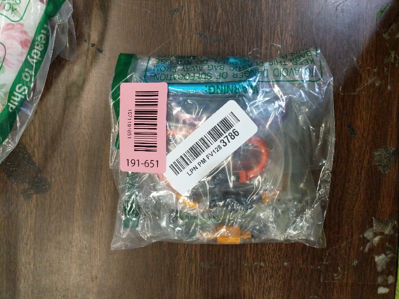 Photo 1 of 10 Pack Aluminum D Ring Key Rings Hiking Clips Locking Carabiner for Hiking Camping Fishing and Outdoor Use?Clips with Screw Gate Multicolored