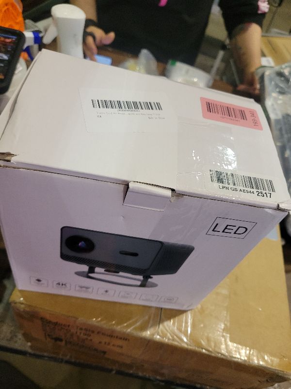 Photo 1 of ?Built-in Apps?Mini Projector with Wifi and Bluetooth, Support 4K Portable Projector, 300 ANSI, 5W Sound Base Speaker, Auto Vertical Keystone Movie Projector Compatible with Smartphone/Laptop/TV Stick