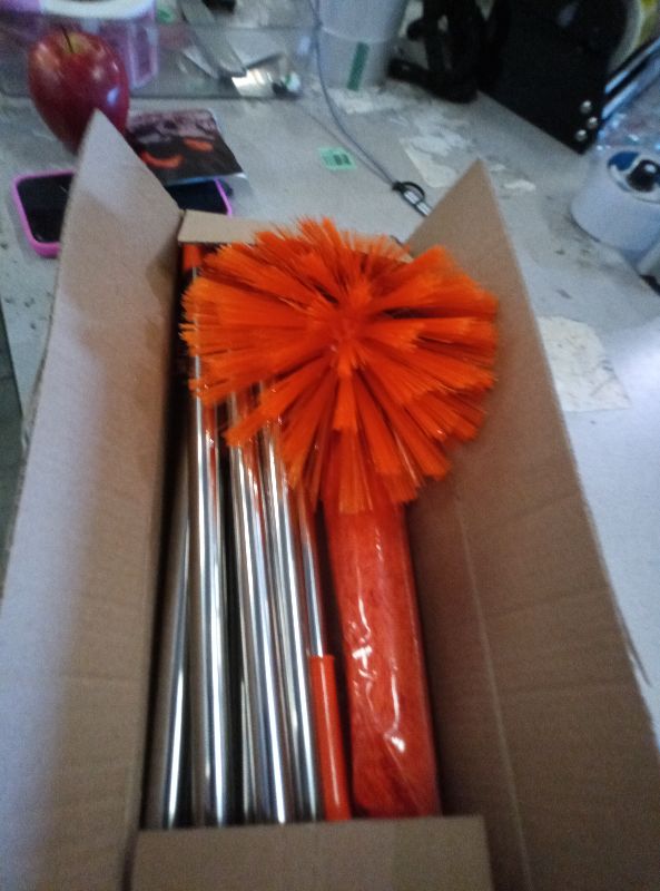 Photo 1 of 20 Feet High Reach Duster Kit with 2-14 ft Extension Pole, Cobweb & Corner Brush Cleaning Duster Kit for Cleaning, Microfiber Feather Duster Cleaner with Washable Head for Ceiling Fan, Furniture, Home