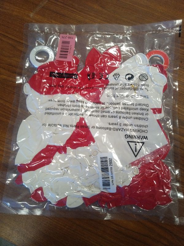 Photo 1 of 110pcs Red and White Balloons Garland Arch Kit, 18/12/10/5 Inch White Red Latex Balloons for Valentine’s Day, Christmas, New Year Eve, Wedding Party Decoration