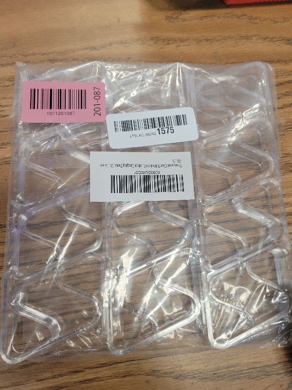 Photo 1 of 24 Pieces Transparent Clear Tablecloth Clips, Plastic Table Cloth Clips?Windproof Table Cover Holder Clamps?Table Cloth Holder for Home Wedding Party Christmas Outdoor Indoor Picnic Camping(Large)