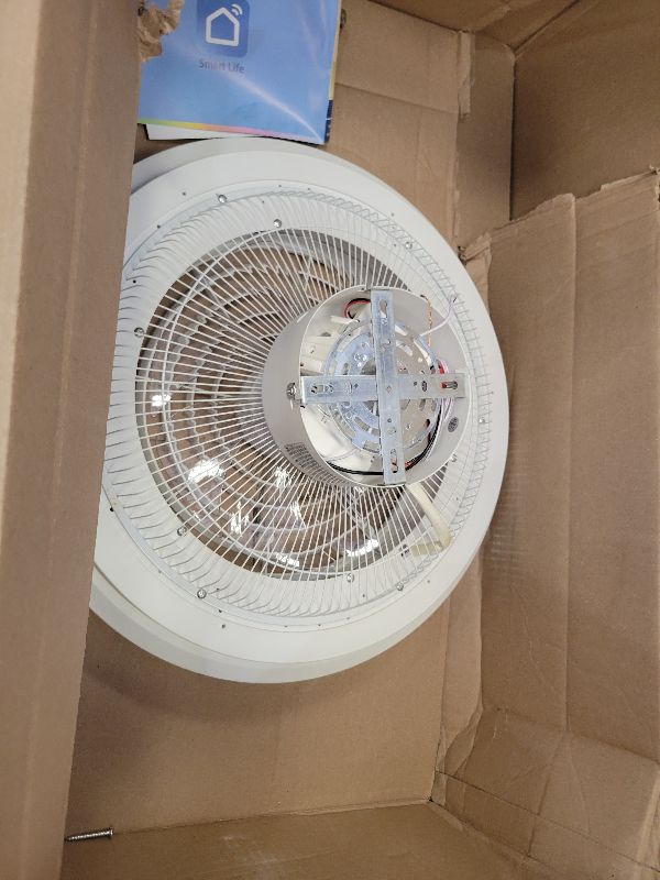 Photo 1 of 20" Color LED Ceilin Fan - Bladeless Fans with Color Changing Ceiling Light Flush Mount, 3 Modes, 6-Speeds, Kids Bedroom Lights, Low Profile Fans Light for Living Room/Bedroom/Game Room,ect