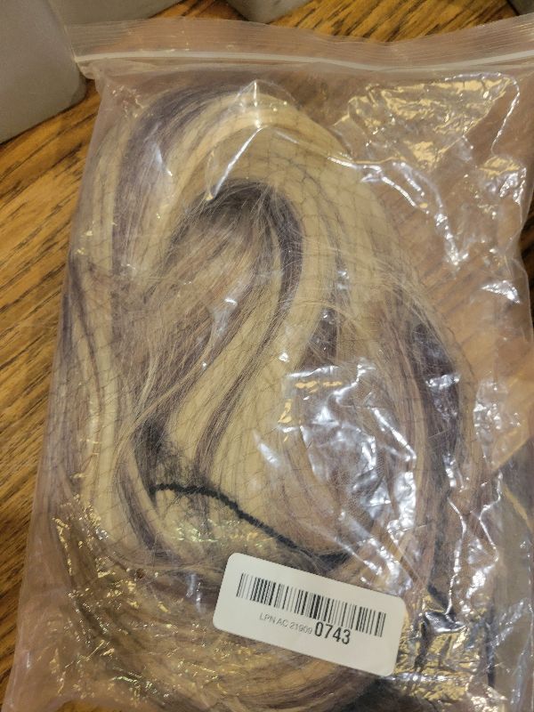 View 2 of 13x4 Highlight Ash Blonde Lace Front Wig Ombre Brown Mixed Blonde Long Straight Glueless Synthetic Lace Front Wigs for Women 150 Density 24 Inches