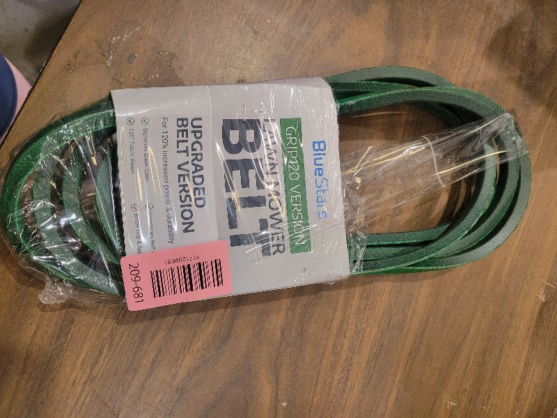 Photo 1 of [Upgraded Grip120] BlueStars M126536 Mower Deck Belt for 38" and 42C Deck J-Deere LT133 LT150 LT155 LT160 LT166 LT180 Cub Cadet Lawn Mowers - Replaces 01005375 01005375P Aramid Cord 1/2" x 114.2"