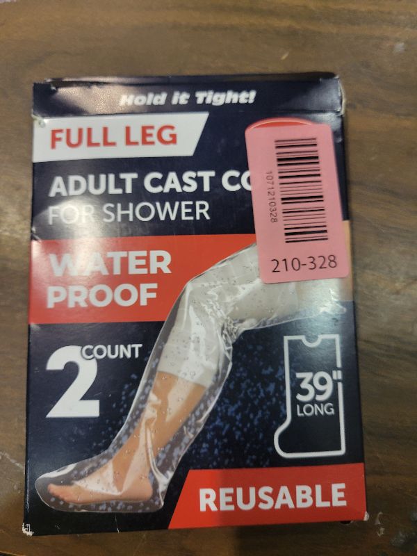 Photo 1 of 100% Waterproof Cast Covers for Shower Leg - 2pk - Tight Seal - Reusable Adult Full Leg Cast Protectors - Thigh, Knee, Ankle, Foot - After Surgery Bandage and Dressing Shower Bag - Long Size
