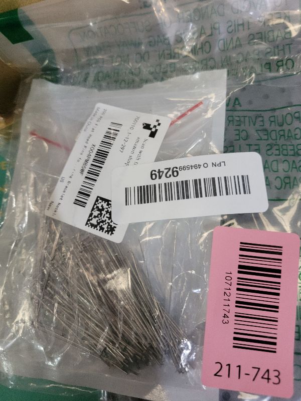 Photo 1 of 200 PCS Flat Head Pins for Jewelry Making, Straight Pins Stainless Steel 2 Inch Jewelry Making Pin Silver Flat Headpins Jewelrys Findings Eye Pin for DIY Craft Earring Bracelet Necklace Pendant