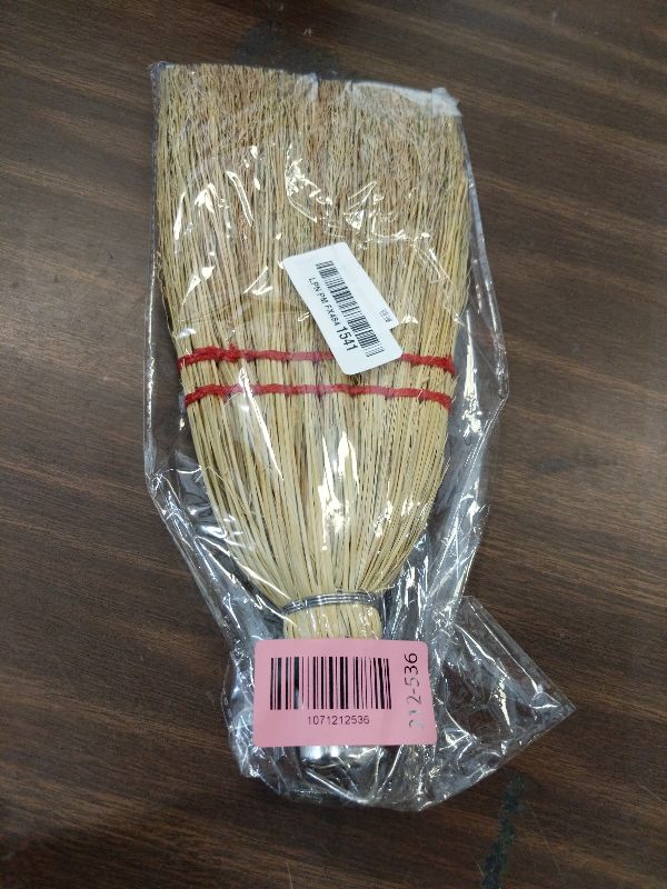 Photo 1 of 12 Inch Corn Handmade Broom Mini Whisk Made of Natural Corn Broom Straw with a Solid Metal Hang Design for Outdoor Car Porch Debris Dust Dirt Driveways Sidewalks Halloween