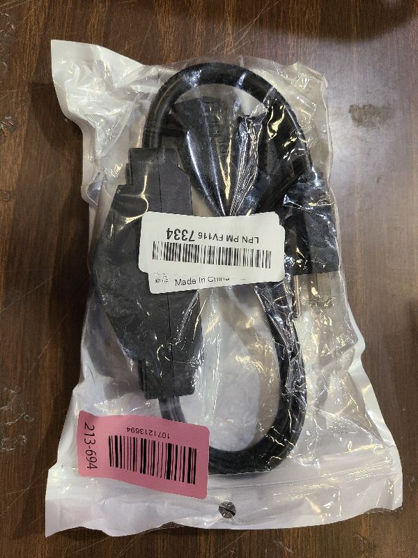 Photo 1 of 2 Way Extension Cord with On/Off Switch?3 Prong ?Indoor Use Y-Splitter Heavy Duty Extension Cord with ?SJTW 14AWG 15A/125V & 18AWG 10A/125V (1.5 Ft, Black)