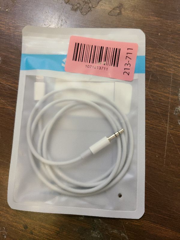 Photo 1 of (Apple MFi Certified) iPhone AUX Cord,Lightning to 1/8 Inch Audio Cable,3.3ft, Headphone Jack Adapter Male Aux Stereo Audio Cable Compatible for iPhone 14/13/12/11/XR/X/8/7 (White)
