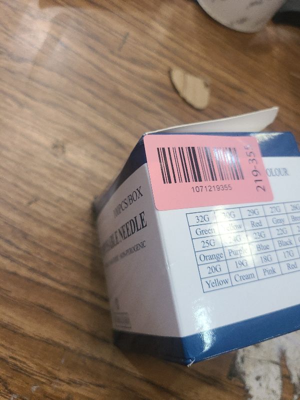 Photo 1 of 27 Gauge 1 Inch Needle,100 Pcs Luer Lock Needles,Individually Sealed Packages (27G)
