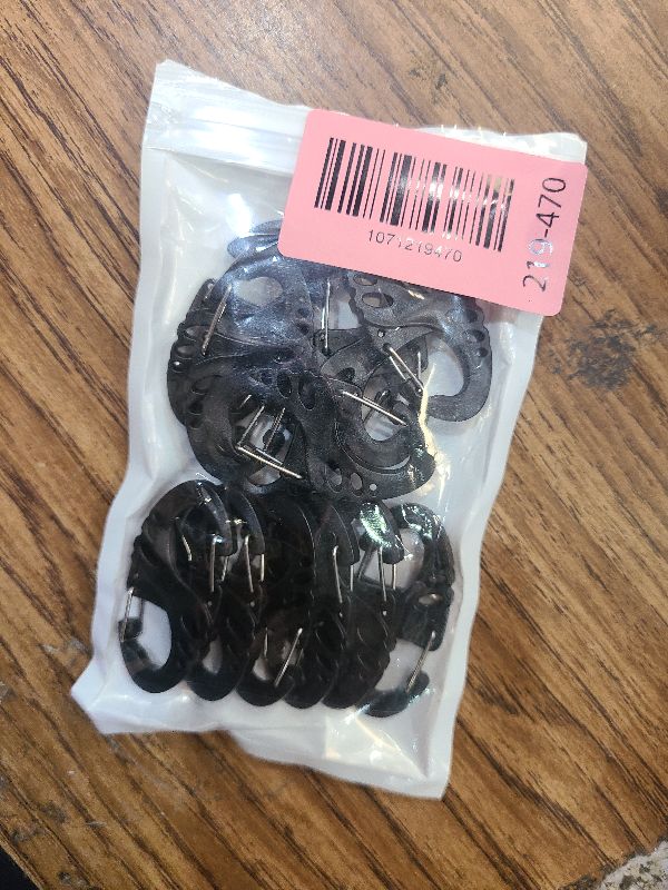 Photo 1 of 12 Pack 2" Carabiner Clip Plastic S Carabiner Clips Paracord Keychain Hooks for Key Chain Backpacks Bags Zipper Clip Accessories
