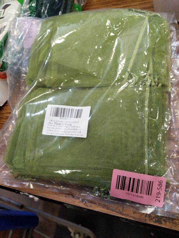 Photo 1 of 100Pcs Fruit Protection Bags, 4×6inch Fruit Netting Bags for Fruit Trees, Green Fruit Netting Cover Drawstring Mesh Bags Pest Barrier for Strawberry Blueberry Small Fruit