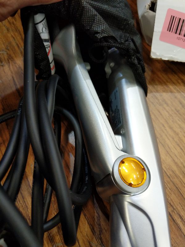 Photo 1 of 2 in1 Hair Curler Straighter Rotating Iron, Curling Iron Wand for Hair Curling and Straighting, Dry and Wet Styling Tool, Travel for Girls Women (Silver)
