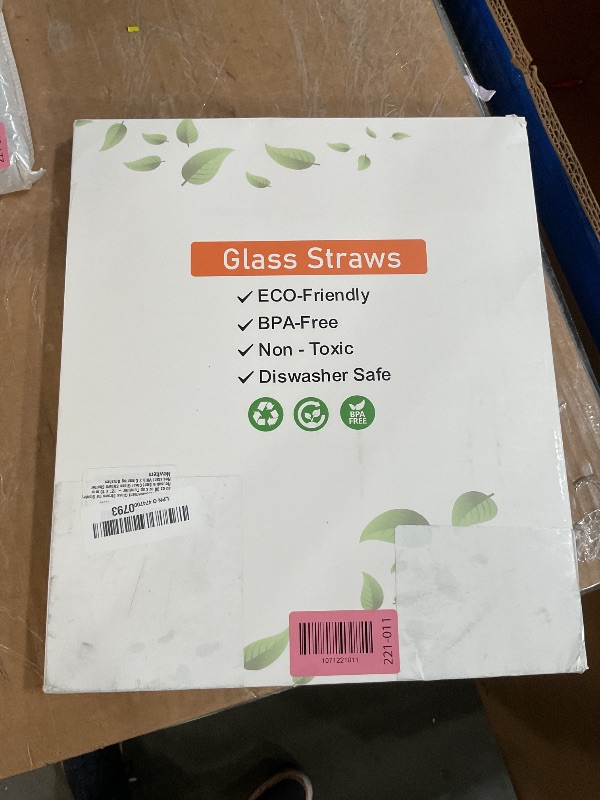Photo 1 of [10 Pcs] Replacement Glass Straws for Stanley 40 oz 30 oz Cup Tumbler - 12" x 10 mm Reusable Bent Clear Glass Straws Shatter Resistant With 2 Cleaning Brushes