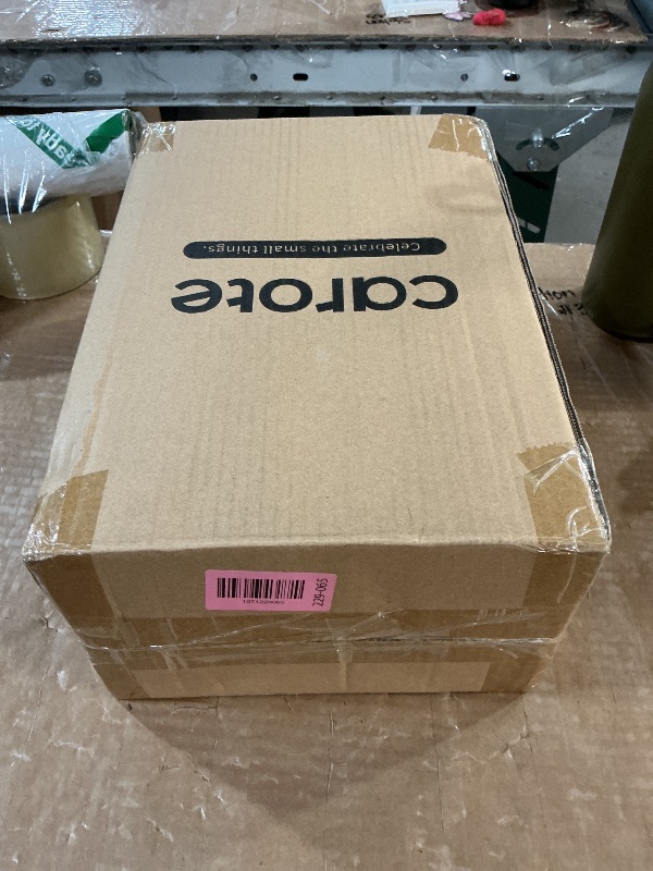 Photo 1 of ** handles are plastic**
CAROTE 14 Pieces Knife Set with Block, Forged, High Carbon Stainless Steel Sharp Blade Block Knife Set, Dishwasher Safe Cutlery, Cream