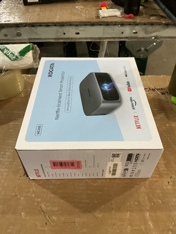 Photo 1 of [Short Throw/Built in Apps] Projector 4K with WiFi and Bluetooth, 2000ANSI TOF Auto Focus Keystone Smart Projector for Dolby Audio Home Theater Movie, Kogata Outdoor Projector Portable Ceiling Gray