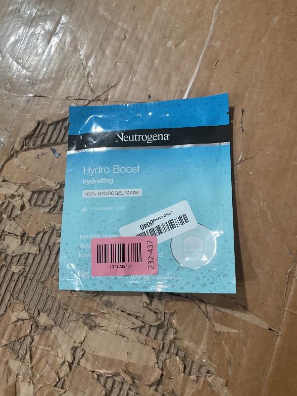 Photo 1 of * only comes with one*Neutrogena Hydro Boost Hydrating 100% Hydrogel Sheet Mask for Face, Moisturizing Gel Face Mask with Hyaluronic Acid for Dry Skin, Gentle, Non-Comedogenic, 1 oz