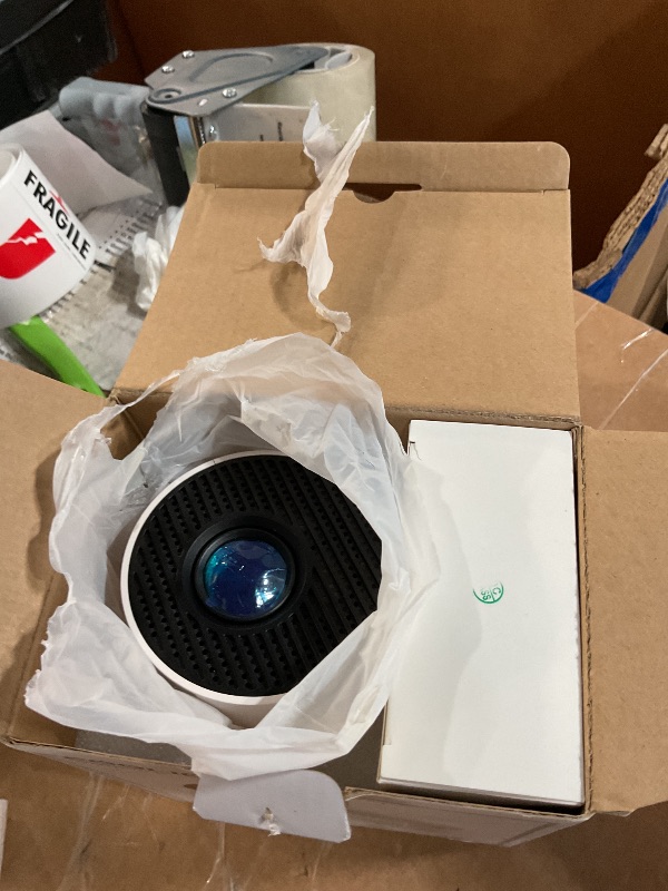 Photo 1 of [Built-in Apps & 2026 Upgraded] Mini Projector Support 4K 1080P Auto Keystone 180° Rotatable with WiFi 6 and Bluetooth 5.4, Projector Portable Compatibile with HDMI/TV Stick/Memory Stick/Laptop-White