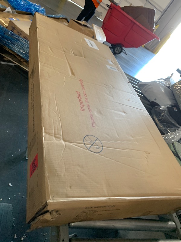 Photo 1 of ***BOX ONE OF TWO***FAVSH Full Size Daybed with Drawers,Linen Fabric Day beds w/Storage & Button on Back and Piping on Waved Shape Arms,Upholstered Tufted Sofa Bed for Living Room, Bedroom, and Guest Room,Beige