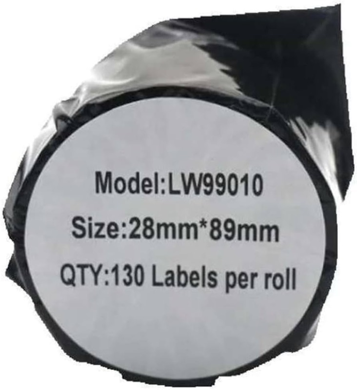 Photo 1 of * 29MM**Black On White Paper Label Roll Compatible with 4XL 30256 LW 99010 99012 99014 99015 99017 99018(LW-99010)