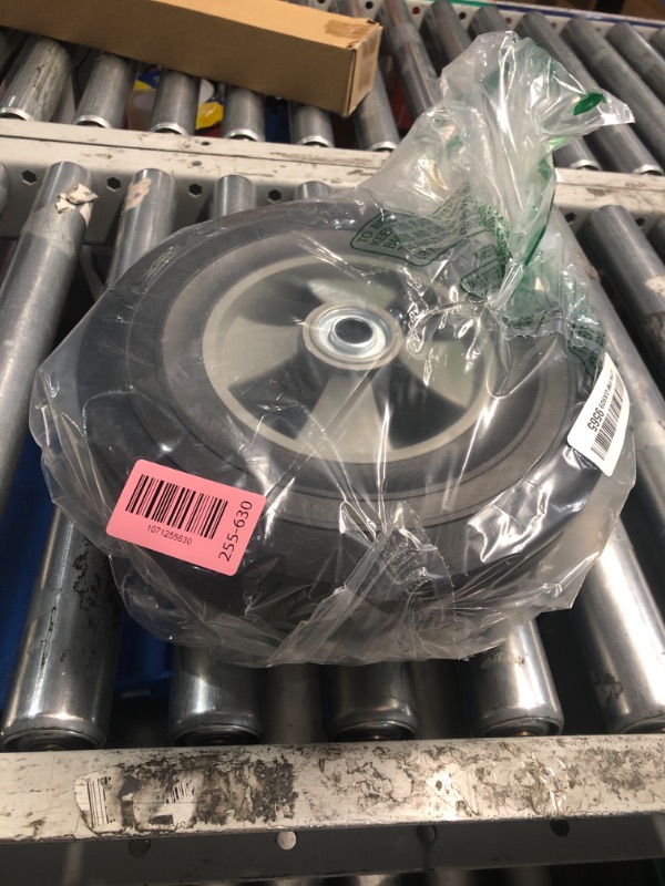 Photo 1 of (2-Pack) AR-PRO 10" x 2.5" Flat Free Solid Rubber Tires and Wheel - 10 inch Solid Wheels with 5/8" Axles and 2.25 Offset Hub - Replacement Wheels for Hand Trucks Dolly and Wheelbarrows