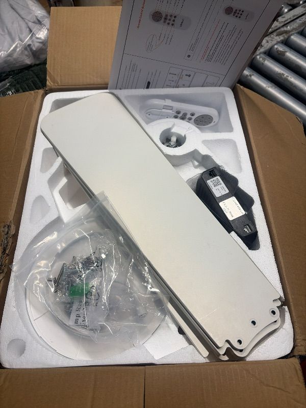 Photo 1 of ***MISSING PARTS***
addlon Ceiling Fans with Lights, 42 Inch Low Profile Ceiling Fan with Light And Remote Control, Flush Mount, Reversible, 3CCT, Dimmable, Quiet, White Small Ceiling Fan for Bedroom Indoor/Outdoor Use