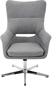 Photo 1 of 
Hanover Carlton Wingback Stationary Gray Office Chair, Grey