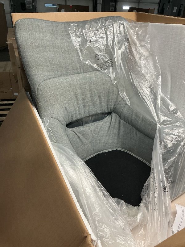 Photo 1 of 
Hanover Carlton Wingback Stationary Gray Office Chair, Grey