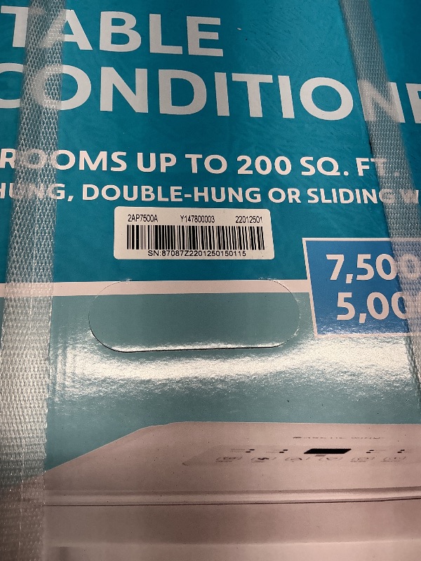 Photo 1 of ***FACTORY SEALED***Arctic Wind 7,500 BTU Portable Air Conditioner for Home with Dehumidifier, A/C Portable Air Conditioner for Room, Apartment, and Bedroom, 115V, AC for Small Rooms up to 200 Sq. Ft. with Remote, White