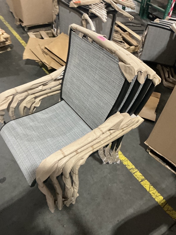 Photo 1 of 	EROMMY Outdoor Dining Chair Set Of 4, Stackable Dining Chairs For Outside