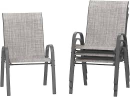 Photo 1 of 	EROMMY Outdoor Dining Chair Set Of 4, Stackable Dining Chairs For Outside